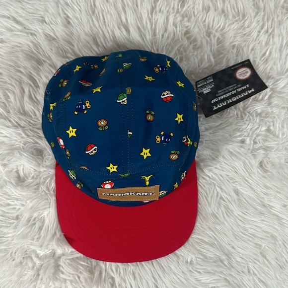 Nintendo Mariokart by Culturefly 5 Panel Adjustable Blue Cap Hat NWT - Picture 2 of 8